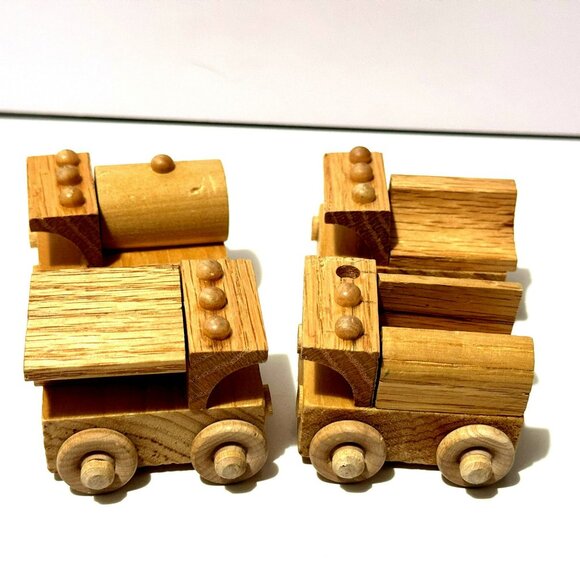 Wooden Cars Nine (9) Pieces Assorted Sizes Movable Wheels All Working Good Shape - Picture 4 of 4